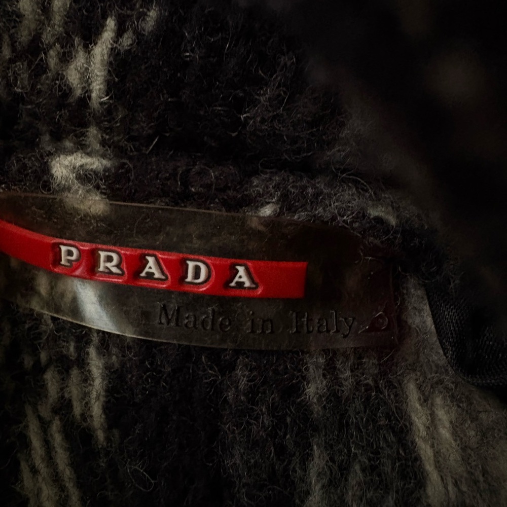 Prada Black and Gray Knit Beanie - Picture 4 of 4